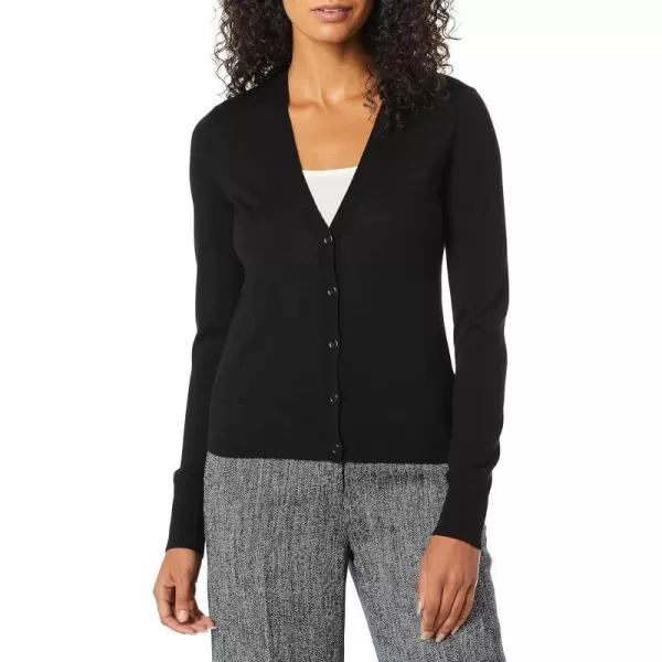 Theory Womens Cardigan Merino Wool SweaterBlack