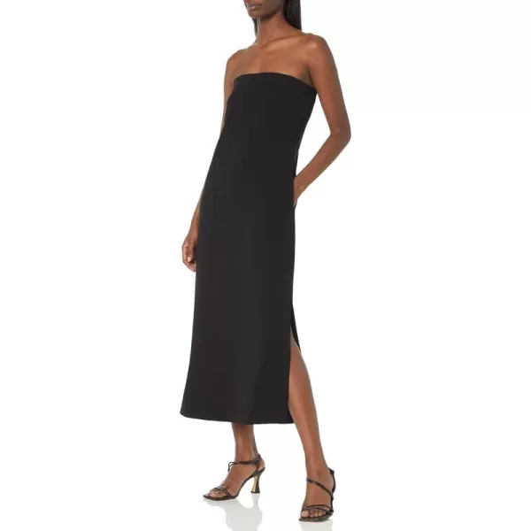 Theory Womens Crepe Strapless Maxi DressBlack