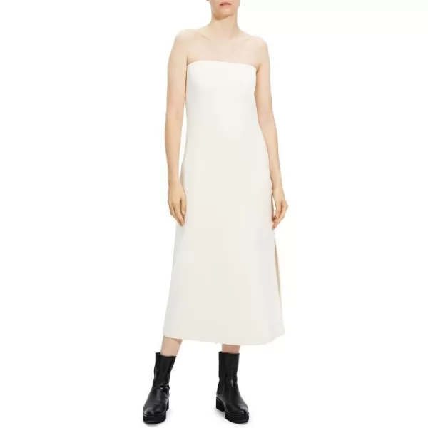 Theory Womens Crepe Strapless Maxi DressRice