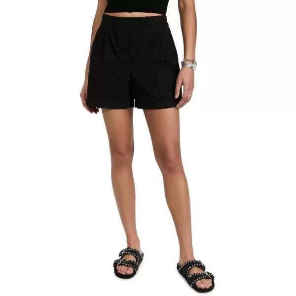 Theory Womens Eyelet Pleat ShortsBlack