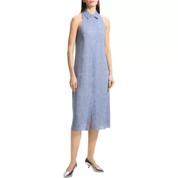 Theory Womens Halter Neck Shirt DressChambray