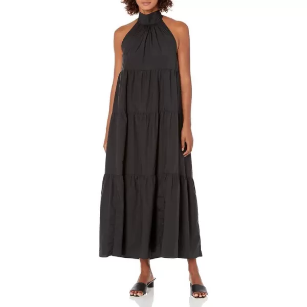 Theory Womens Halter Tier Maxi DressBlack