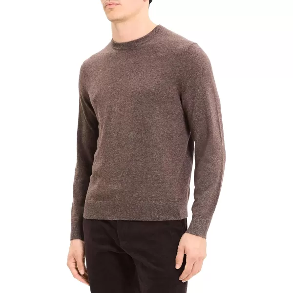 Theory Mens Hilles Crew B Cashmere SweaterPeat Heather