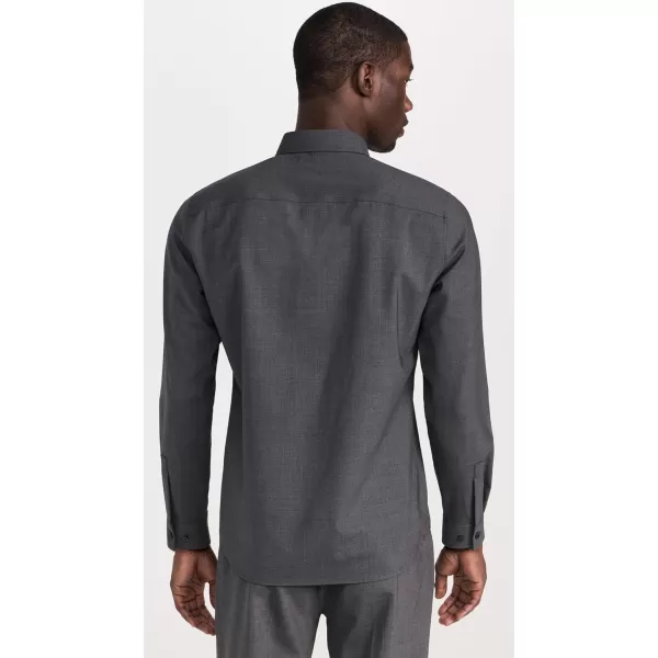 Theory Mens Hugh Button Down ShirtMedium Charcoal