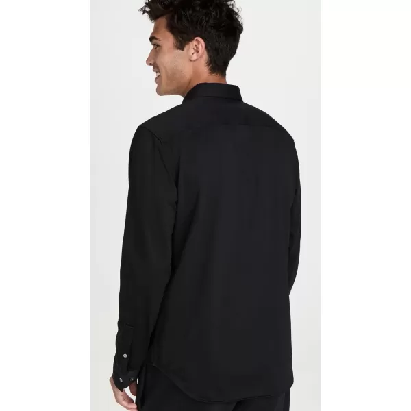 Theory Mens Sylvain Structure Knit ShirtBlack