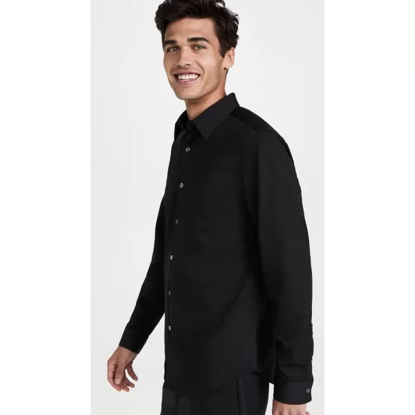 Theory Mens Sylvain Structure Knit ShirtBlack