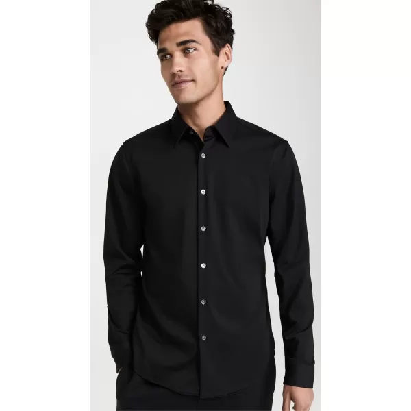 Theory Mens Sylvain Structure Knit ShirtBlack