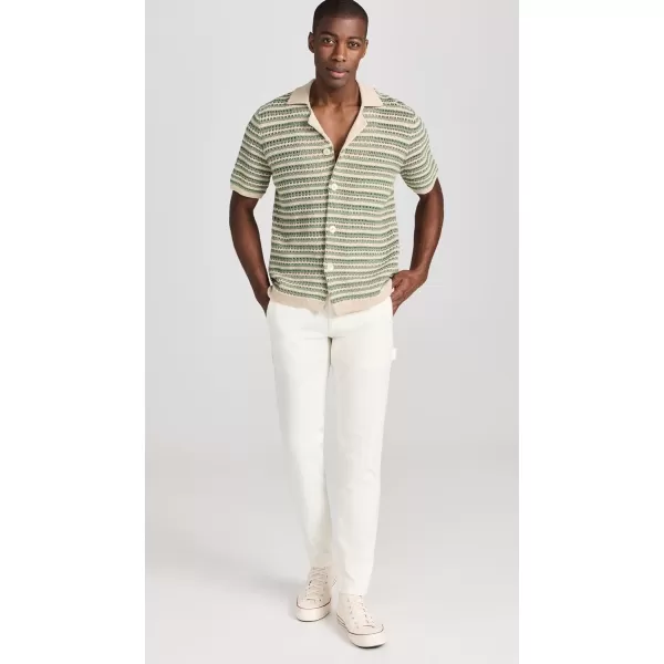 Theory Mens Zaine Carpenter Canvas Straight PantsIvory