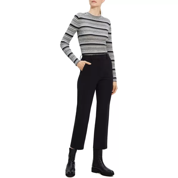 Theory Womens HighWaist Ponte Straight PantBlack