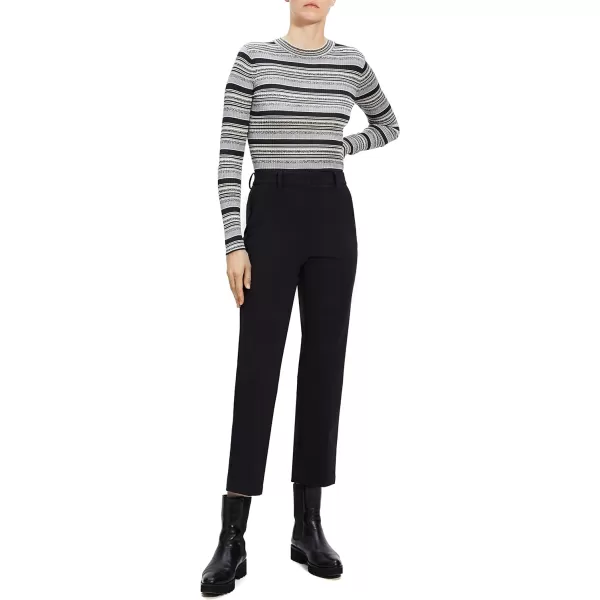 Theory Womens HighWaist Ponte Straight PantBlack