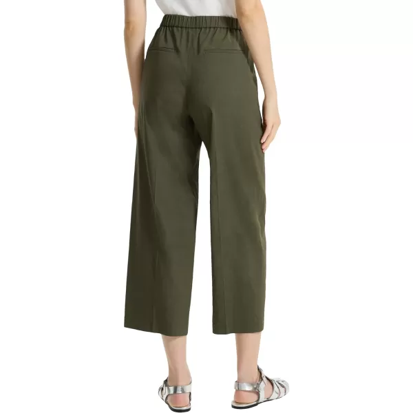 Theory Womens Relaxed Straight Pull on PantDark Olive