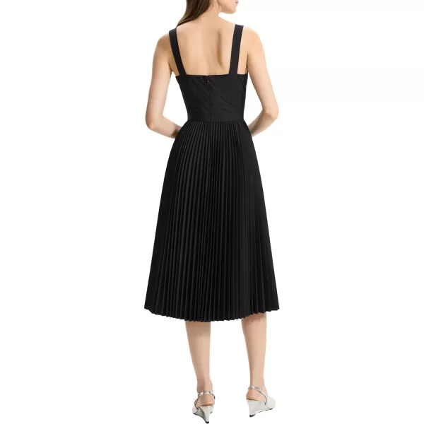 Theory Womens Sleeveless Pleated Volume DressBlack