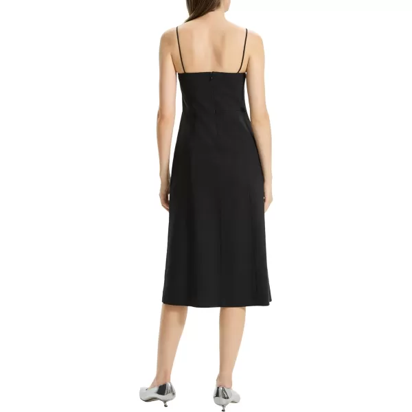 Theory Womens Strappy Aline Midi DressBlack