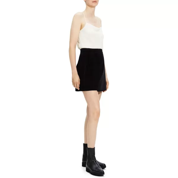 Theory Womens Velvet Wrap Mini SkirtBlack