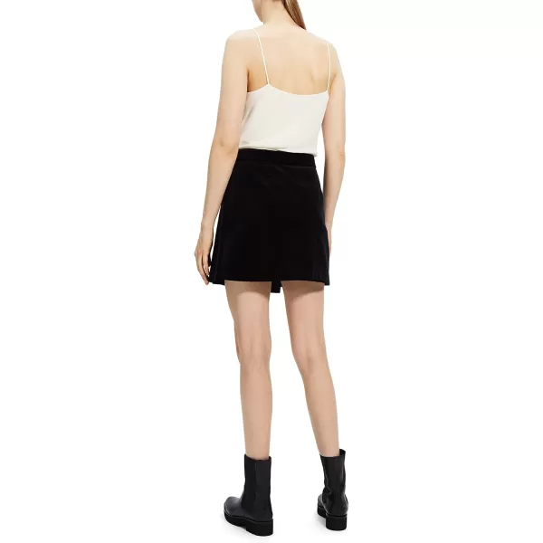 Theory Womens Velvet Wrap Mini SkirtBlack