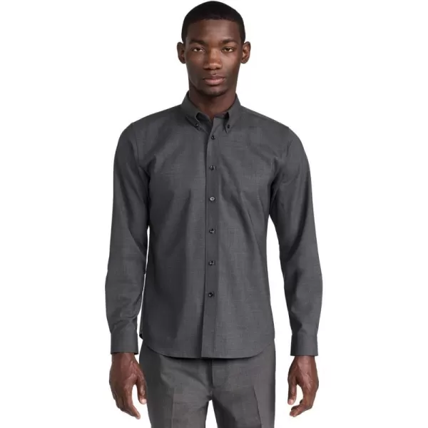 Theory Mens Hugh Button Down ShirtMedium Charcoal