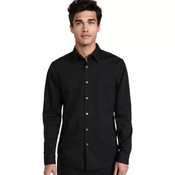 Theory Mens Sylvain Structure Knit ShirtBlack