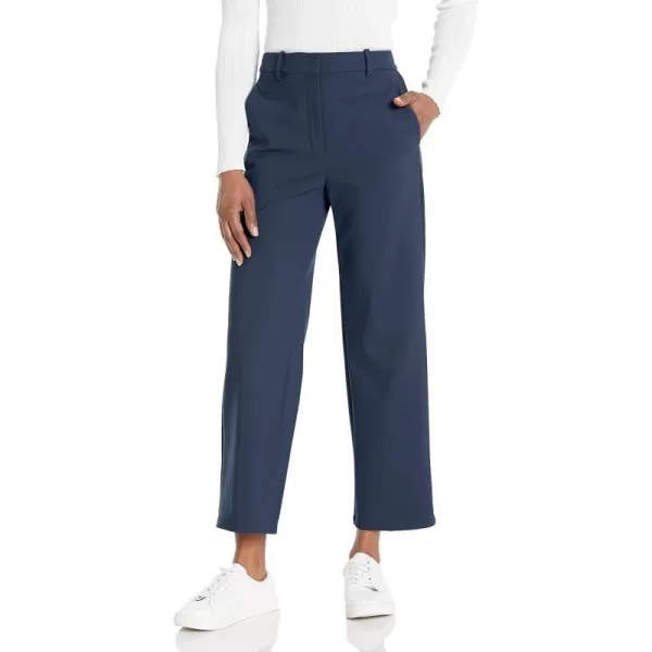 Theory Womens HighWaist Ponte Straight PantNavy