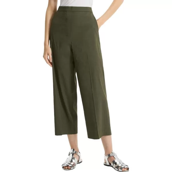 Theory Womens Relaxed Straight Pull on PantDark Olive