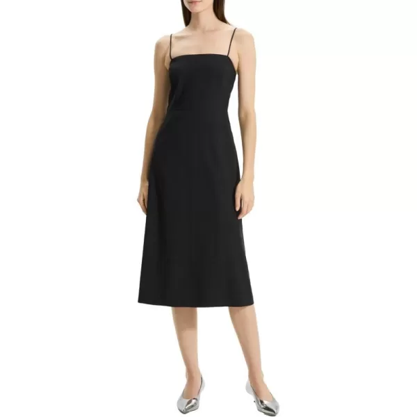 Theory Womens Strappy Aline Midi DressBlack