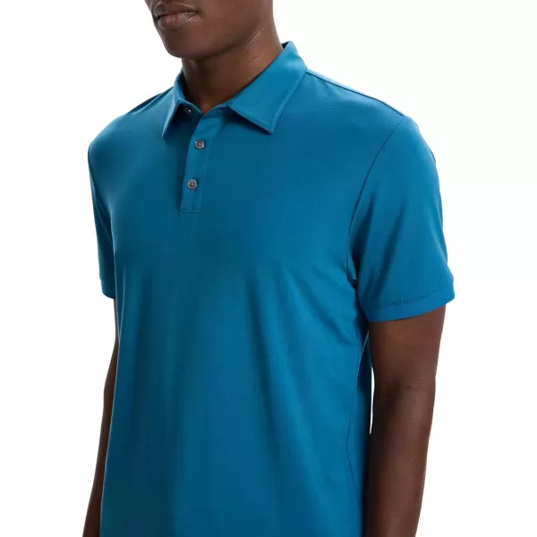 Theory Mens Noran PoloJersey LyBold Teal