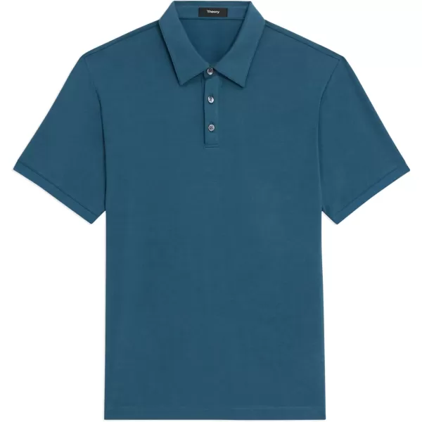 Theory Mens Noran PoloJersey LyBold Teal