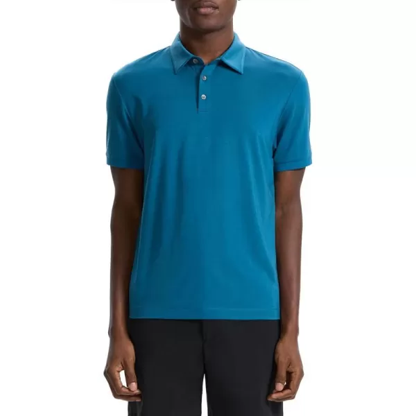 Theory Mens Noran PoloJersey LyBold Teal