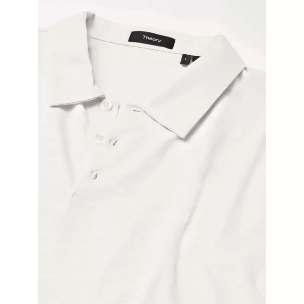 Theory Mens Bron C Slub Cotton PoloWhite