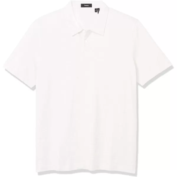 Theory Mens Bron C Slub Cotton PoloWhite