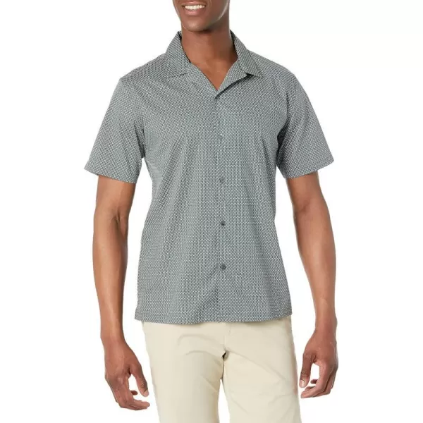 Theory Mens Irving Ss Aspect ShirtBalsam GreenIvory