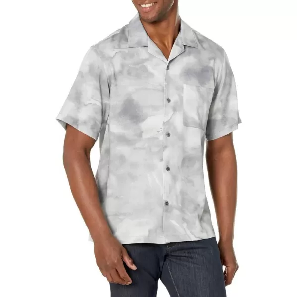 Theory Mens Noll Cloud Short Sleeve Button Down ShirtGrey Multi