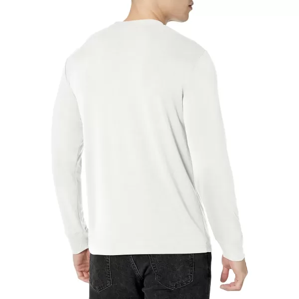 Theory Mens Essential Tee Long Sleeve in Anemone MilanoIvory