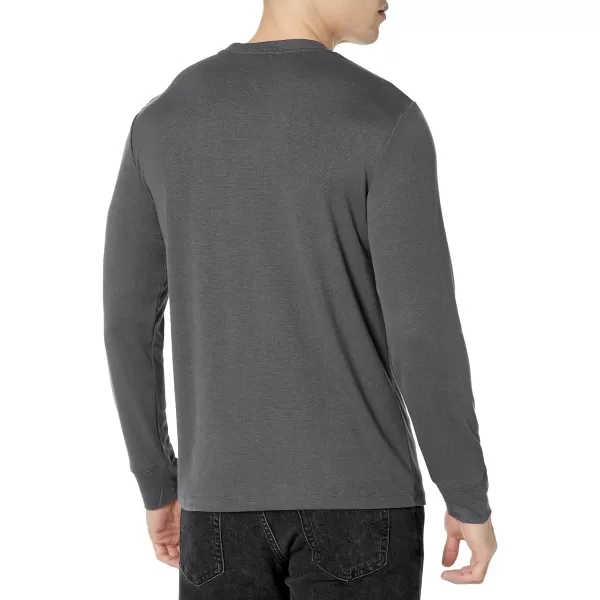 Theory Mens Essential Tee Long Sleeve in Anemone MilanoPestle Melange