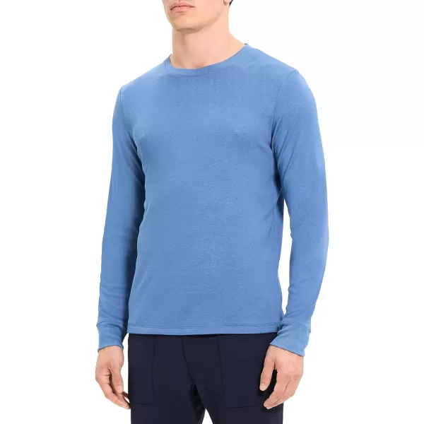 Theory Mens Essential Tee Long Sleeve in Anemone MilanoStellar