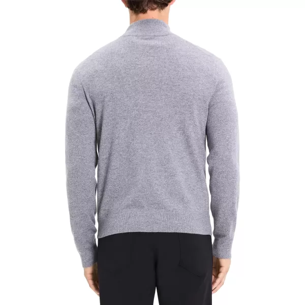 Theory Mens Hilles Quarter Zip Cashmere SweaterDerby Heather