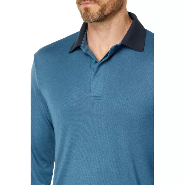 Theory Mens Long Sleeve Kayser PoloMidnight