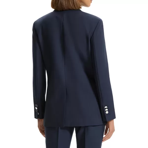 Theory Womens Boxy Double Breasted JacketNocturne Navy