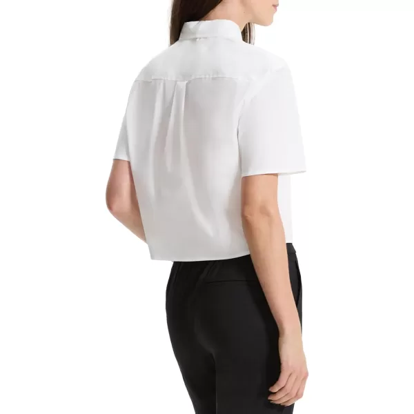 Theory Womens Boxy Short Sleeve Pocket ShirtWhite