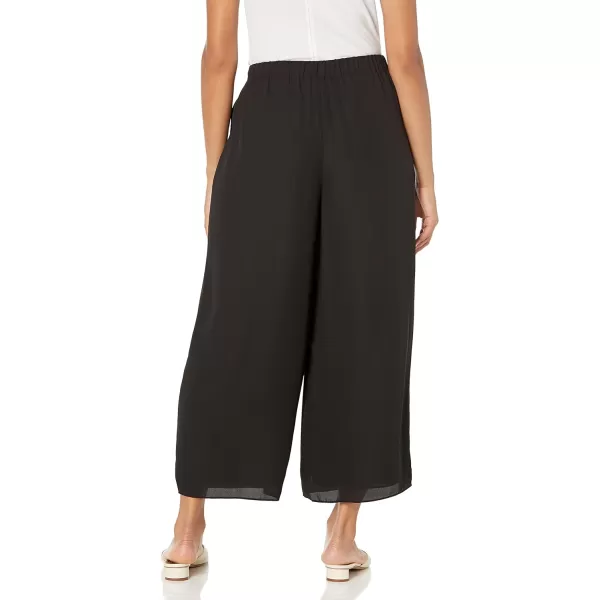 Theory Womens Easy Wide Pullon Pant in GeorgetteBlack