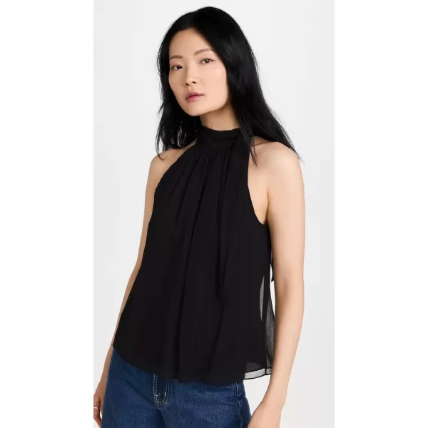 Theory Womens Halter Bow TopBlack