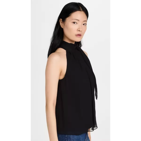 Theory Womens Halter Bow TopBlack