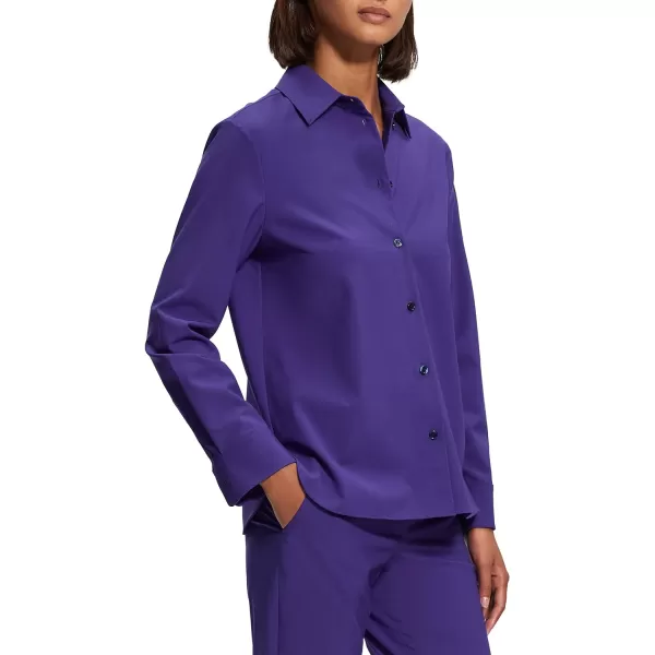 Theory Womens New Straight ShirtBlue Iris