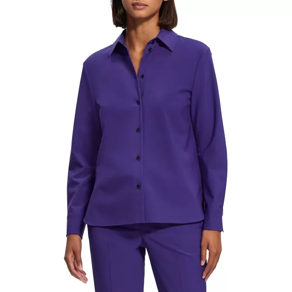 Theory Womens New Straight ShirtBlue Iris