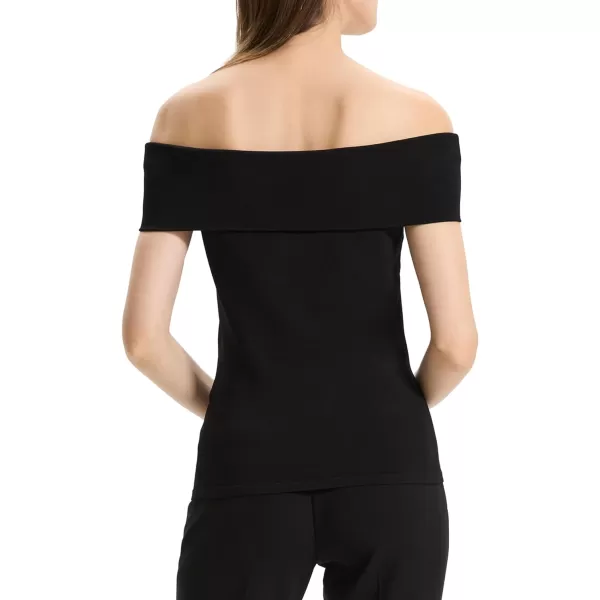 Theory Womens Over The Shoulder Drape Pull OverBlack