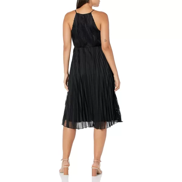 Theory Womens Pleated Midi Dress in Mod LaceBlack