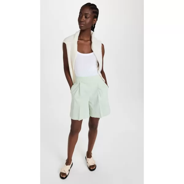 Theory Womens Pleated Pull On ShortsMint