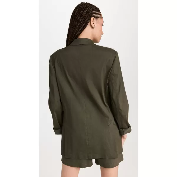 Theory Womens Rolled Sleeve Bf JacketDark Olive