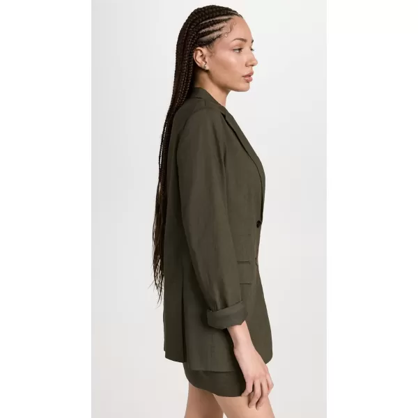 Theory Womens Rolled Sleeve Bf JacketDark Olive