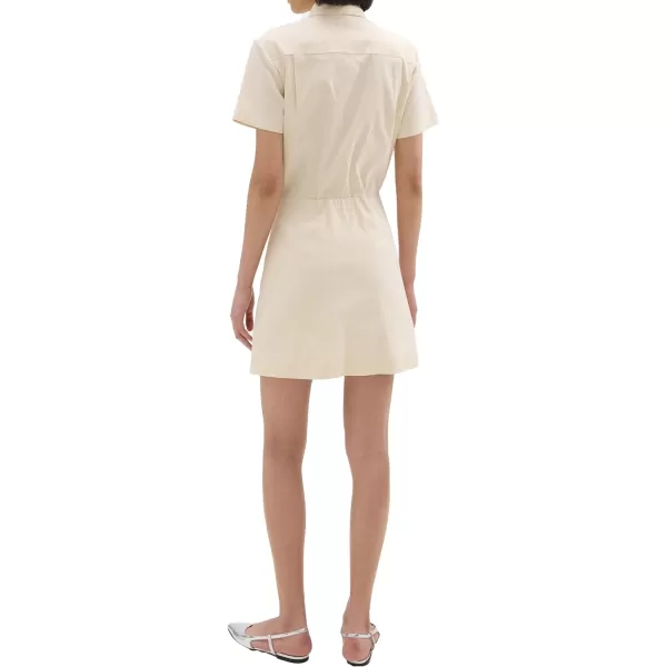 Theory Womens Short Sleeve Shirt DressLight Linen