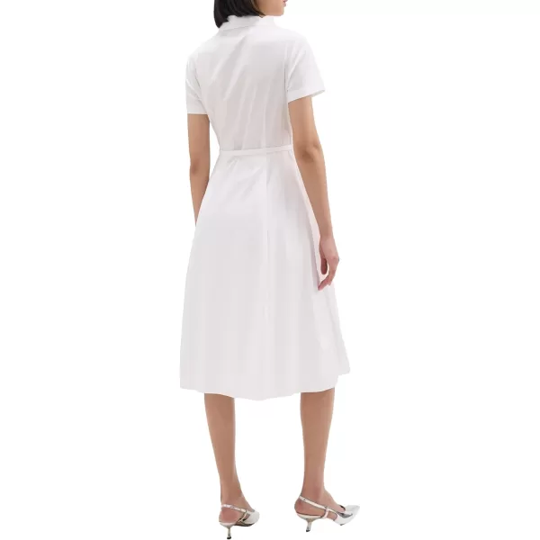 Theory Womens Short Sleeve Volume Skirt DressWhite